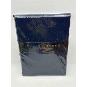 New Ralph Lauren Home Tablecloth Basket Weave Indigo Navy Blue 70 X 84 Oval